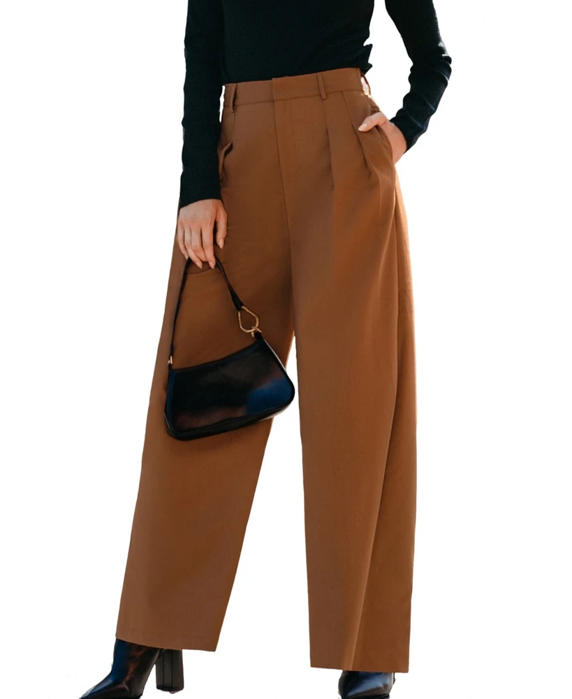 Cupshe Women's Pleated Wide Leg Pants