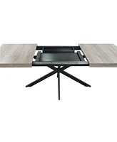 Retro Rectangular Stretch Table Versatile Decor & Family Gatherings