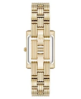 Anne Klein Women's Quartz Premium Crystal Accented Grooved Gold-Tone Alloy Metal Bracelet Watch, 24mm