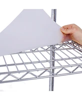 Slickblue 7-Tier Heavy-Duty Metal Wire Shelving Unit, 2450 lbs Capacity with Wheels & Liners for Kitchen, Garage, Closet - 81.5"H x 48"L x 18"D