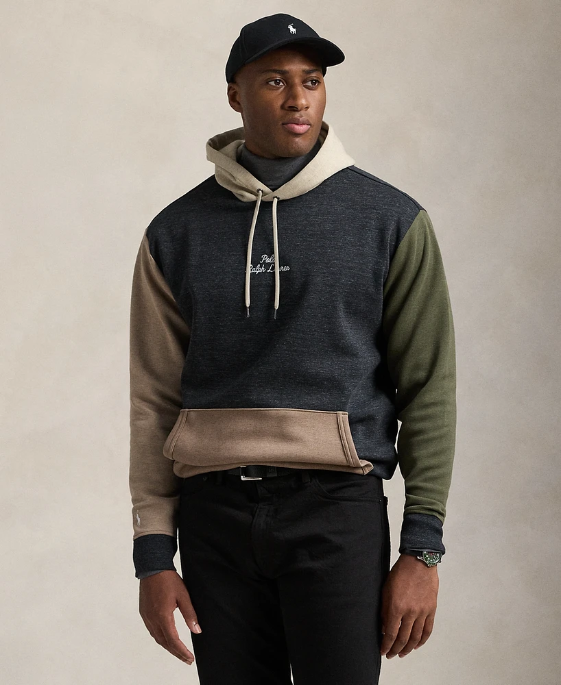 Polo Ralph Lauren Men's Big & Tall Logo Color-Blocked Double-Knit Hoodie