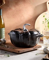 Staub Enameled Cast Iron 3.5 Qt. Black Pumpkin Cocotte