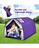 Hongge Kids Galaxy Starry Sky Dream Portable Play Tent with Double Net Curtain