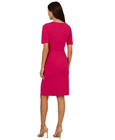 Adrianna Papell Women's Draped Ruffled Sheath Dress