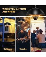 Gymax 1500W Electric Outdoor Hanging Patio Heater w/ IPX4 Waterproof