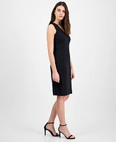 Anne Klein Women's Seam-Detail Sleeveless Shell Dress