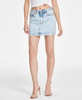 Steve Madden Women's Beck Tweed-Texture Denim Skirt
