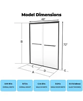 gaomon 44-48" W x 72" H Double Sliding Shower Door