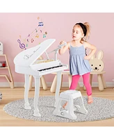 Hongge 37 Keys Kids Piano Keyboard with Stool and Piano Lid