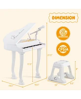Hongge 37 Keys Kids Piano Keyboard with Stool and Piano Lid