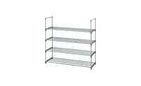 Slickblue Set of 2 Gray 4-Tier Shoe Rack Towers for Bedroom, Entryway, Hallway, and Closet Storage Organizer