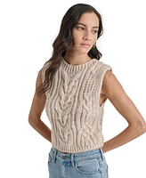 Dkny Jeans Women's Chunky Cable Crewneck Sweater Vest