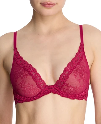 Natori Women's Feathers Lace Contour Underwire Plunge Bra