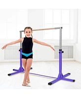 Hongge Adjustable Gymnastics Horizontal Bar for Kids-Purple