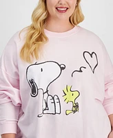 Grayson Threads, The Label Trendy Plus Dropped-Shoulder Snoopy Balloon Sweatshirt