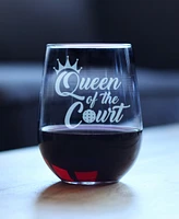 Bevvee Queen of the Court - Stemless Wine Glass