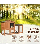 Sugift 58 Inch Weatherproof Wooden Rabbit/Dog Hutch