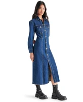 Steve Madden Women's Maxine Denim Maxi Shirtdress