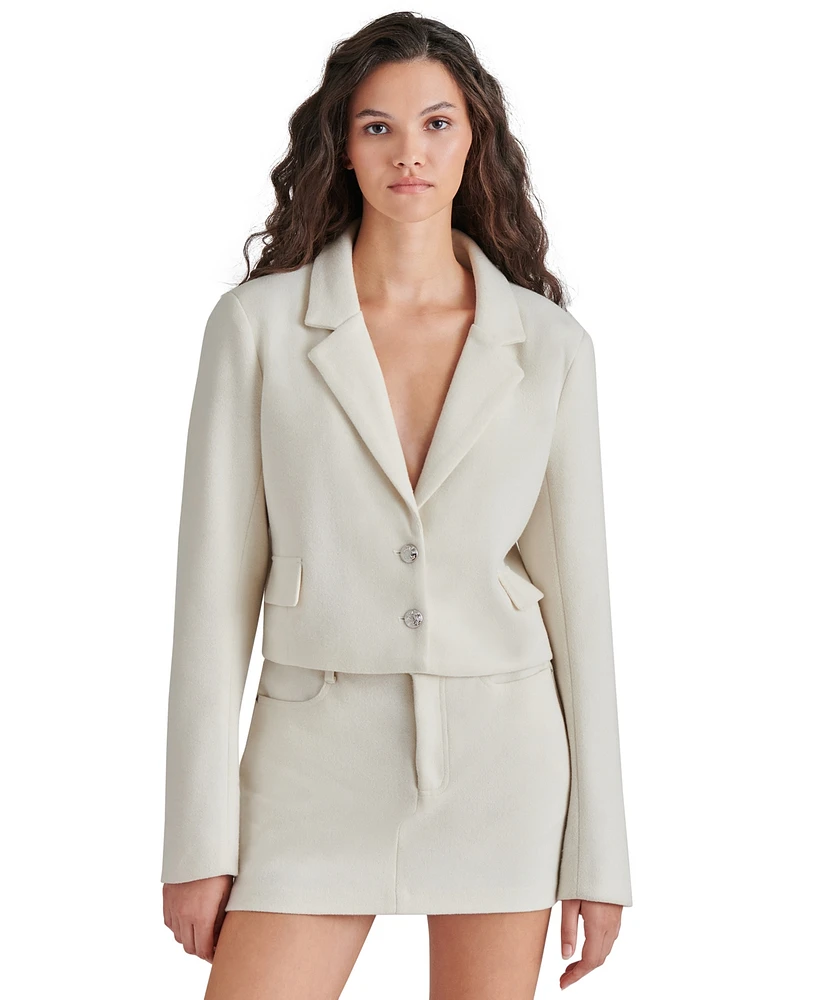 Steve Madden Women's Seraphine Cropped Knit Blazer