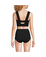 Lands' End Women's Square Neck Midkini Swimsuit Top