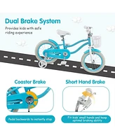 Hongge 14 Inch Kids Bike with Dual Brakes and Adjustable Seat
