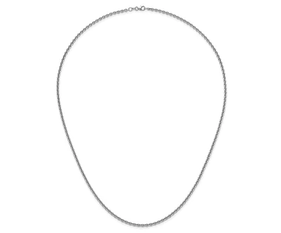 Diamond2Deal 18k Gold Polished 3.0mm Round Cable Chain Necklace