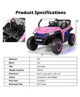 Hongge 12V 2-Seater Kids' Ride-On Utv with Slow Start and Music Functions