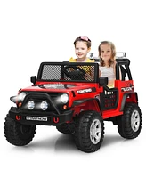 Hongge 12V Kids Electric Ride-On Truck with Remote Control, Lights, and Music
