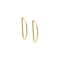 By Adina Eden Solid Geometric Shape Hoop Earring 14K