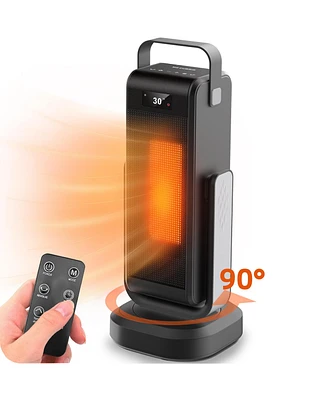 Skonyon 1500W Oscillating Space Heater Upgraded 3D Portable Electric Heater with 4 Modes and Thermostat