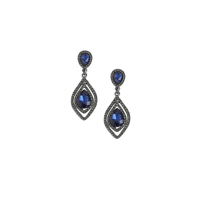 Sohi Women's Stone Drop Earrings