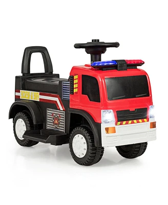 Hongge Kids 6V Battery Powered Electric Ride On Fire Truck