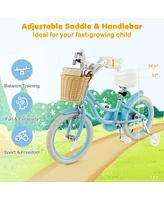 Hongge 16-Inch Kids Bike with Adjustable Handlebar for Girls Boys Ages 4-7