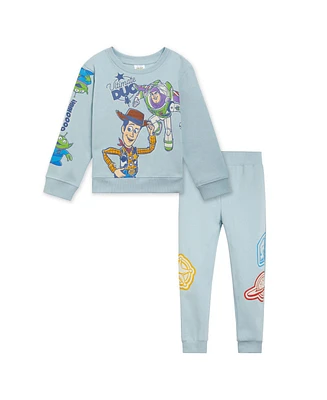 Disney Boys Lion King Mickey Mouse Winnie the Pooh Toy Story Fleece Sweatshirt and Pants Outfit Set