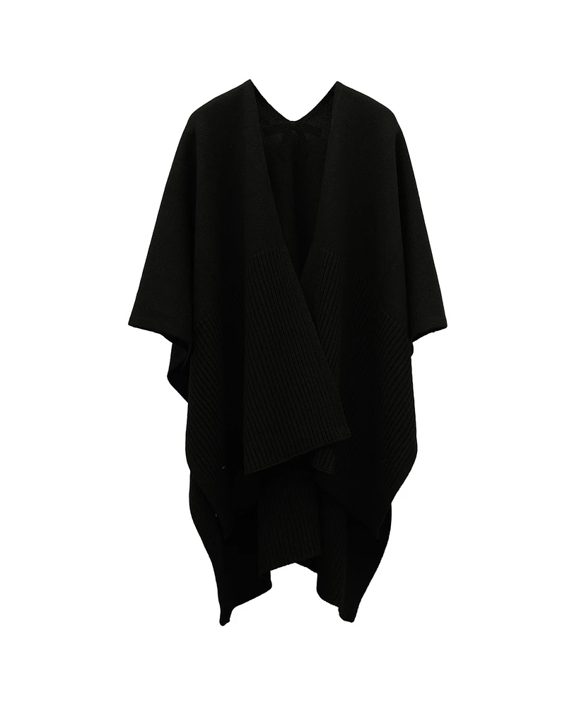 Kate Spade New York Women's Bow Rib Ruana Wrap
