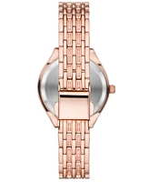 Folio Women's Three Hand Rose Gold-Tone Alloy Watch, 30mm - Rose Gold