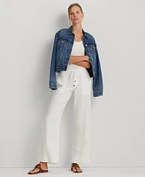 Lauren Ralph Wide-Leg Linen Pants