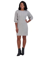 Jessica Howard Petite Cable-Knit Sweater Dress