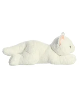 Aurora Medium Precious White Kitty Flopsie Adorable Plush Toy White 12"