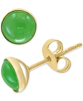 Effy Dyed Jade Stud Earrings in 14k Yellow Gold