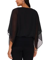 Msk Women's V-Neck Dolman-Sleeve Top