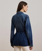 Lauren Ralph Women's Belted Denim Shirt Jacket