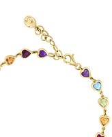 Effy Multi-Gemstone Heart Bezel Link Bracelet (5-5/8 ct. t.w.) in 14k Gold