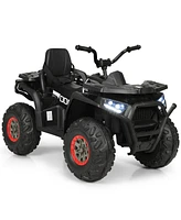Sugift 12V Kids Electric 4-Wheeler Atv with 2 Speeds and Led Lights