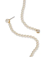 Ajoa Gold-Tone Imitation Pearl Shoulder Sweeping Linear Drop Earrings