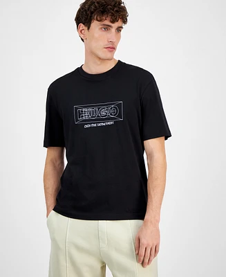 Hugo Boss Men's NuFrancos Creative Department Short Sleeve Crewneck Graphic T-Shirt