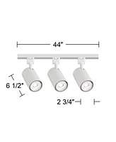 Pro Track 3-Head 15W Led Ceiling Track Light Fixture Kit Floating Canopy Spot