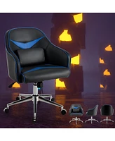 Costway Office Chair Task Desk Adjustable Height w/ Massage Lumbar Support
