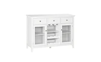 Slickblue Elegant White Kitchen Sideboard & Storage Cabinet – Stylish Coffee Bar Cabinet