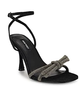 Nine West Women's Ivid Square Toe Tapered Heel Dress Sandals